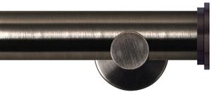 Renaissance Contemporary 28mm Eyelet Curtain Pole Black Nickel Fynn Endcap