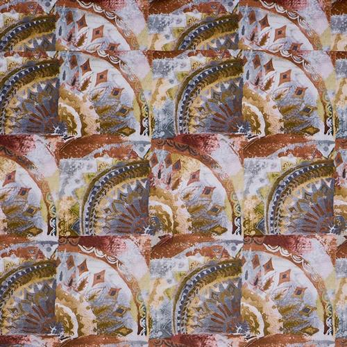 Prestigious Textiles Painted Canvas Rondel Amber Fabric
