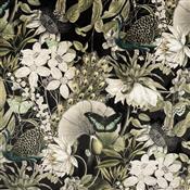 Chatham Glyn Eden Velvets Tranquility Black Fabric