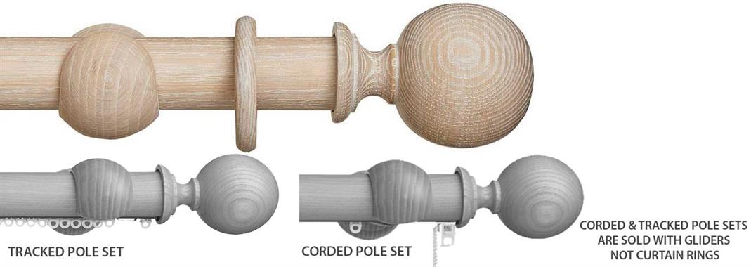 Hallis Eden 45mm Corded/Tracked Pole Oatmeal Ball