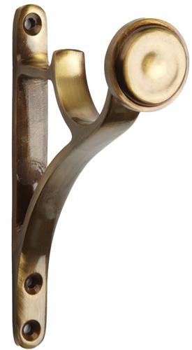 Hallis Eden 35mm and 45mm Metal End Bracket Antique Brass