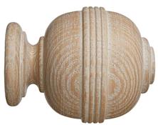 Hallis Eden 35mm and 45mm Finial only Ridged Ball Oatmeal