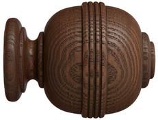 Hallis Eden 35mm and 45mm Finial only Ridged Ball Cocoa