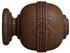 Hallis Eden 35mm and 45mm Finial only Ridged Ball Cocoa