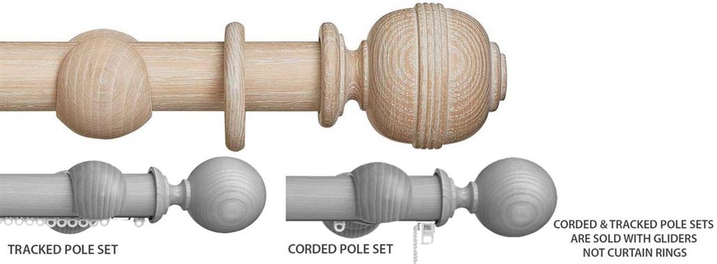 Hallis Eden 45mm Corded/Tracked Pole Oatmeal Ridged Ball