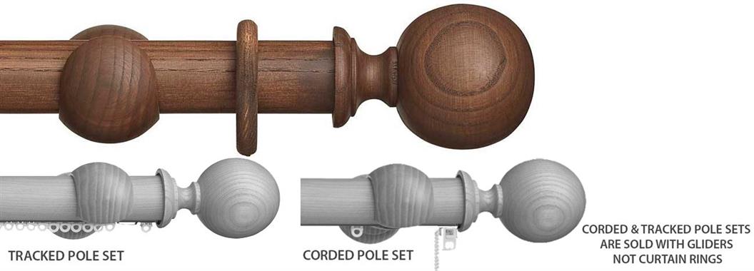 Hallis Eden 45mm Corded/Tracked Pole Cocoa Ball