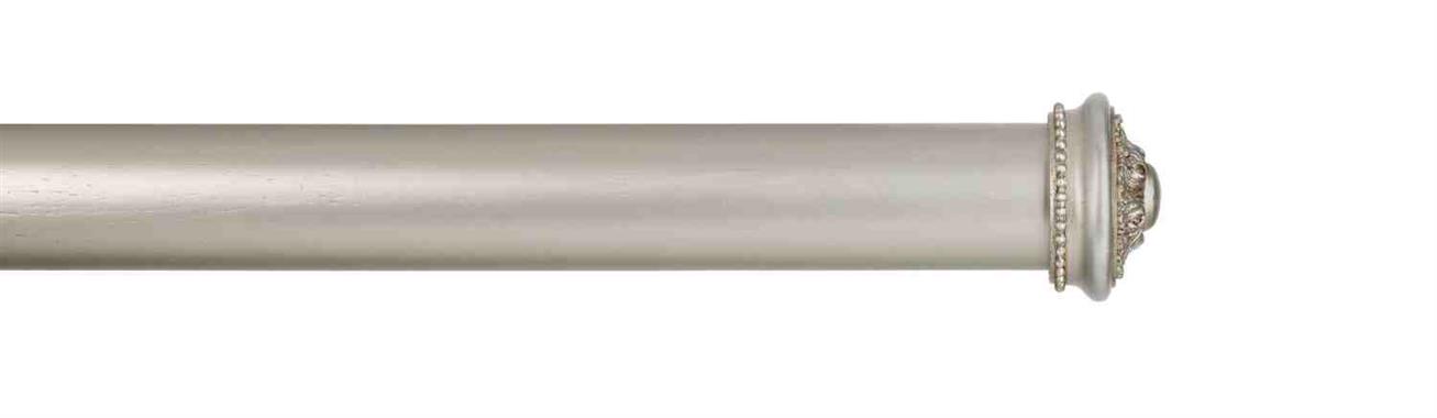 Byron Manor 45mm 55mm Curtain Pole Burnished Silver Bethnal