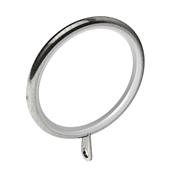 Integra 28mm French Pole Lined Curtain Rings Satin Steel
