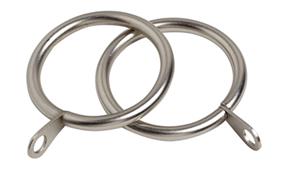 Speedy Finesse Metal Curtain Rings Satin Silver