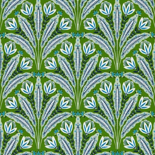 Clarke & Clarke Secret Garden Attingham Cobalt/Green Wallpaper