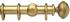 Opus 35mm Wood Curtain Pole Antique Gold, Ribbed