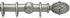 Opus 48mm Wood Curtain Pole Antique Silver, Pineapple