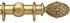 Opus 63mm Wood Curtain Pole Antique Gold, Pineapple