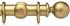 Opus 63mm Wood Curtain Pole Antique Gold, Ball
