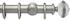 Opus Aria 35mm & 48mm Curtain Pole Antique Silver, Acrylic Ribbed/Silver