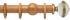 Opus Aria 35mm & 48mm Curtain Pole Natural Oak, Acrylic Ribbed/Gold