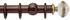 Opus Aria 35mm & 48mm Curtain Pole Natural Walnut, Acrylic Ribbed/Gold
