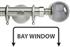 Neo Premium 28mm Bay Window Pole Stainless Steel Smoke Grey Ball