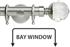 Neo Premium 28mm Bay Window Pole Stainless Steel Clear Faceted Ball