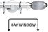 Neo Premium 28mm Bay Window Pole Chrome Smoke Grey Teardrop