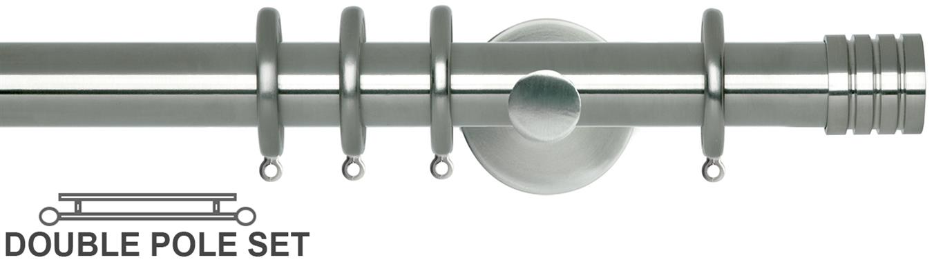 Neo 19/28mm Double Pole Stainless Steel Stud