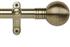 Galleria Metals 35mm Eyelet Pole Burnished Brass Ribbed Ball