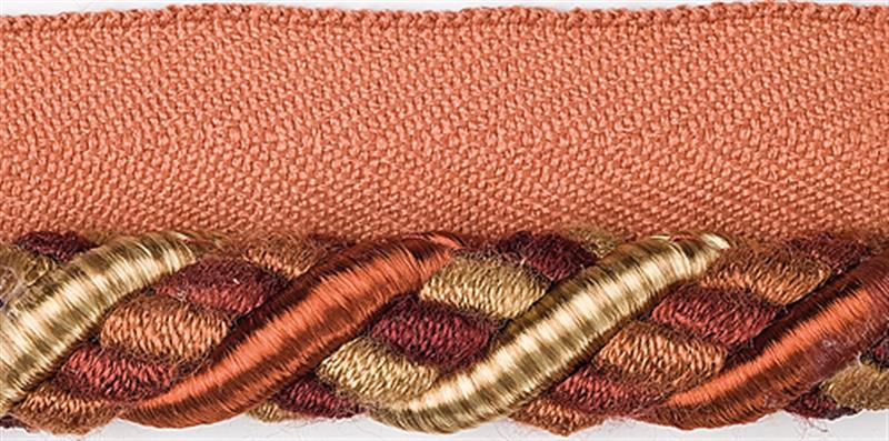 JLS Modern Basics Flanged Cord Trim, Copper, Gold