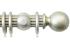 Jones Florentine 50mm Fluted Pole, Cup, Champagne Silver, Plain Ball
