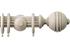 Jones Florentine 50mm Fluted Pole, Cup, Putty, Ribbed Ball