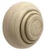 Modern Country Button Finial 45mm, 55mm, Brushed Ivory