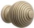 Modern Country 45mm, 55mm Ribbed Ball Finial, Brushed Cream