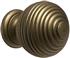 Modern Country 45mm, 55mm Ribbed Ball Finial, Gold Black