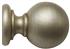 Modern Country Ball Finial 45mm, 55mm, Satin Silver