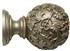 Modern Country 45mm, 55mm Floral Ball Finial, Satin Silver