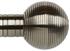 Galleria Metals 50mm Finial Brushed Silver Ribbed Ball