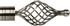 Galleria Metals 35mm Finial Brushed Silver Twisted Cage
