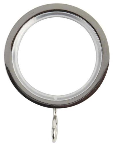 Neo 19mm Curtain Pole Rings, Black Nickel