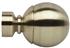 Neo 35mm Pole Ball Finial Only, Spun Brass