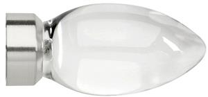 Neo Premium 35mm Clear Teardrop Finial Only Stainless Steel