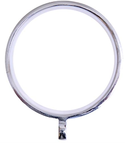 Renaissance Spectrum 50mm Curtain Pole Rings, Polished Silver