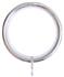 Renaissance 28mm Metal Curtain Pole Lined Rings, Polished Silver