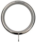 Renaissance Orbit 28mm Metal Curtain Pole Rings, Polished Silver