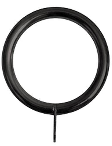 Renaissance 19mm/16mm Extensis Metal Curtain Pole Rings, Black Nickel