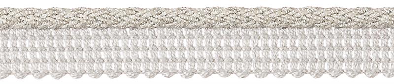 JLS Decadence Metallics Flanged Cord Trimming, Silver