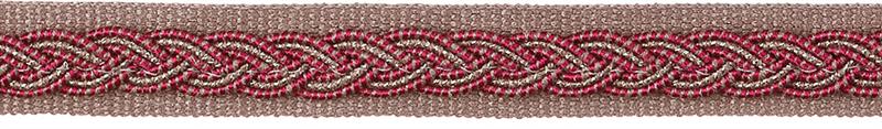 JLS Baroque Pleated Braid Trimming, Red