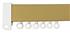 Hallis Superglide Flat Uncorded Metal Curtain Track, Gold