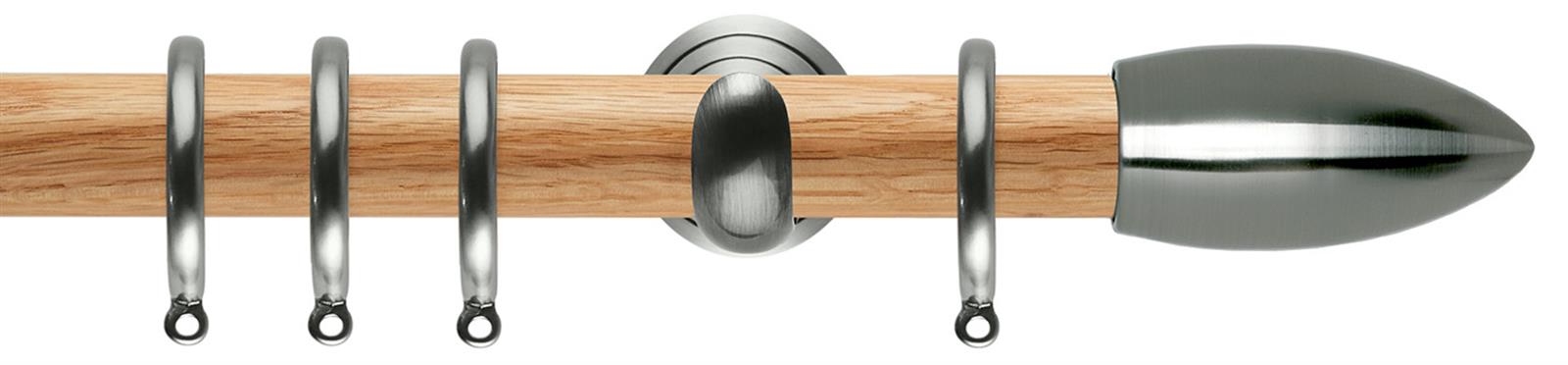 Neo 28mm Oak Wood Pole, Stainless Steel Cup, Bullet