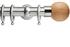 Neo 28mm Metal Pole,Stainless Steel Cup,Oak Ball