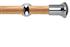Neo 28mm Oak Wood Eyelet Pole, Chrome Cup, Trumpet