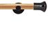 Neo 28mm Oak Wood Eyelet Pole, Black Nickel, Trumpet